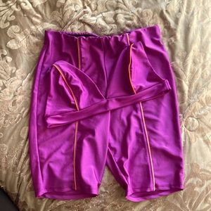 2pc triangle top/ biker short set